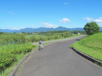 川沿いの道