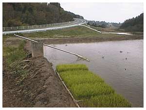 久住川ぞいの田園