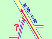 三叉路の地図